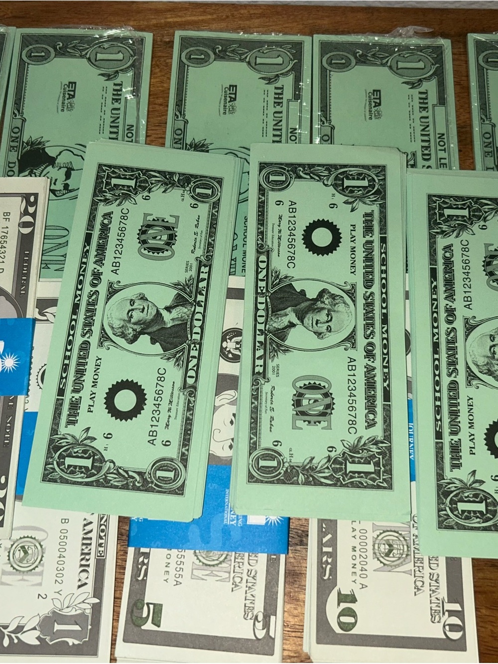 Play Money Novelty Bills - Green